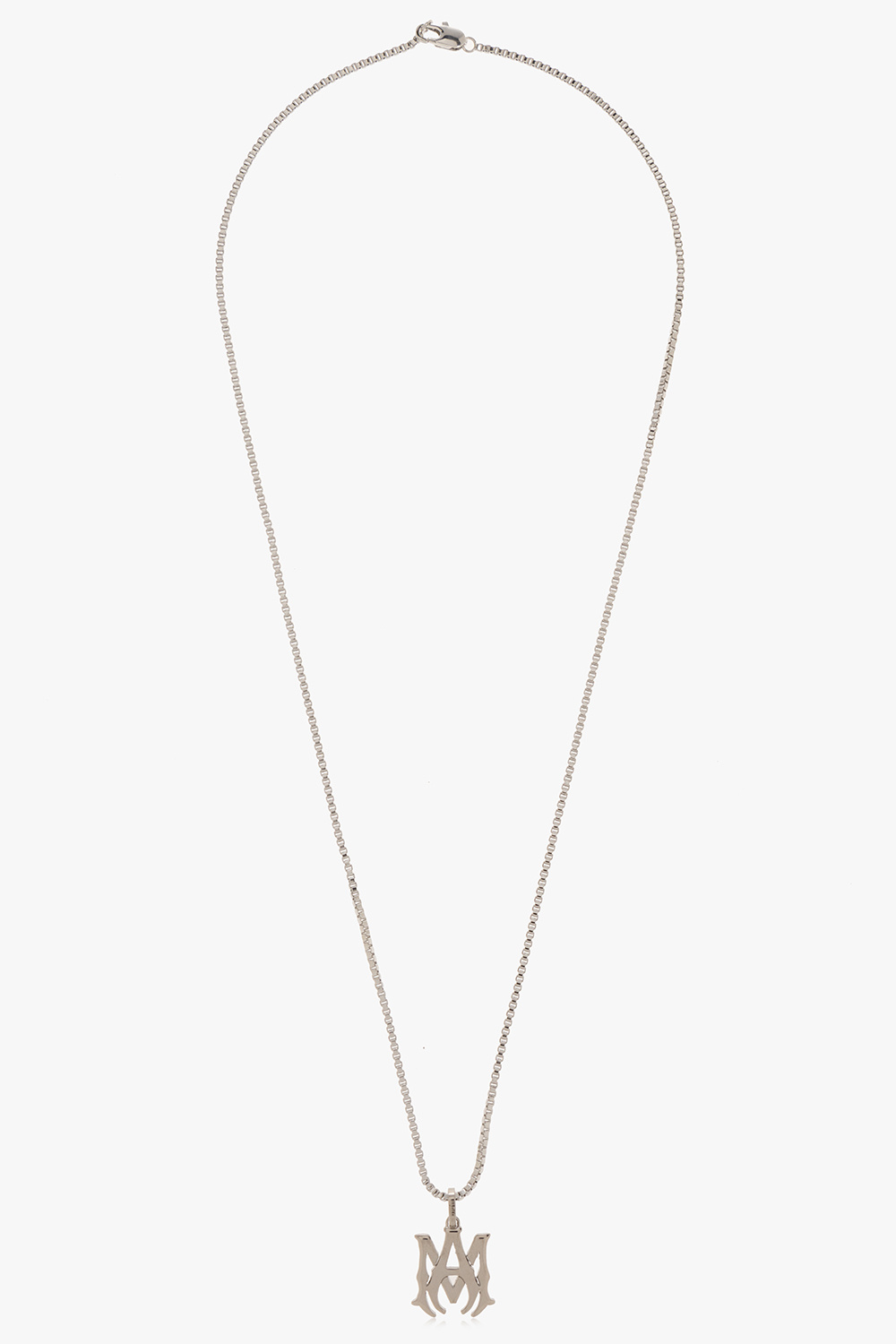 Silver Necklace with logo Amiri - SchaferandweinerShops France